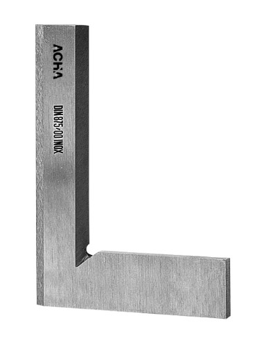 Escuadra DIN 875/00 de acero inox., biselada, templada, lisa 250 x 160mm