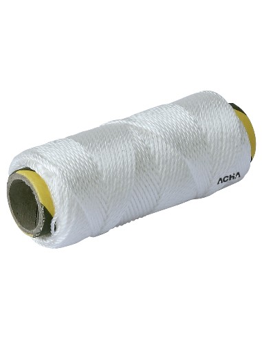 Bobina de cuerda de atirantar de polipropileno cableado BLANCO 100 m. x 1,7mm