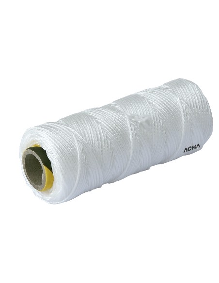 Bobina de cuerda de atirantar de polipropileno trenzado BLANCO 50 m. x 1,5mm