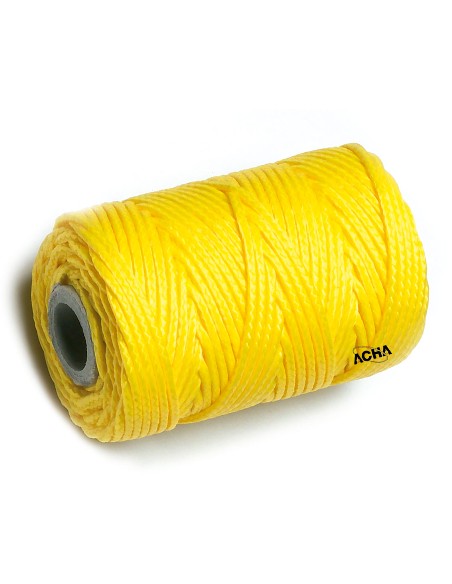 Bobina de cuerda de atirantar de polipropileno trenzado AMARILLO 100 m. x 1,5mm