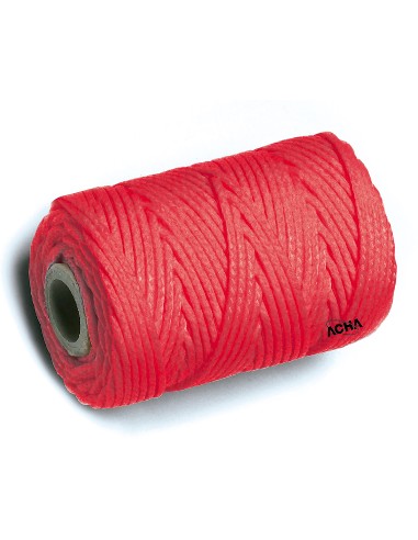 Bobina de cuerda de atirantar de polipropileno trenzado ROJO 50 m. x 1,7mm