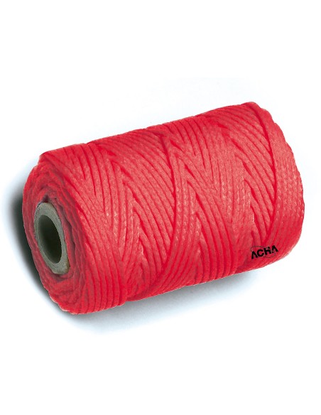 Bobina de cuerda de atirantar de polipropileno trenzado ROJO 50 m. x 1,7mm