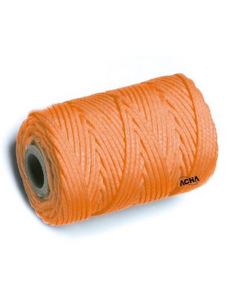 Bobina de cuerda de atirantar de polipropileno trenzado NARANJA 50 m. x 1,7mm