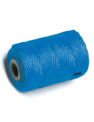 Bobina de cuerda de atirantar de polipropileno trenzado AZUL 50 m. x 1,7mm