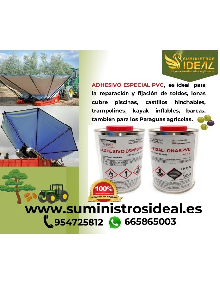 ADHESIVO REPARADOR TOLDO PEGAMENTO ESPECIAL TOLDOS LONAS PVC 1L<  ALTA CALIDAD PARA SUELOS DE PVC