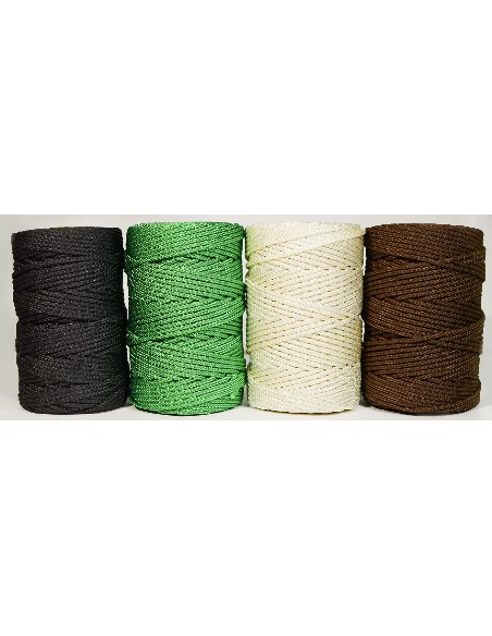 CUERDA CORDEL GRANITO NYLON TRENZADO DE 6  ROLLO *VERDE** 200METR