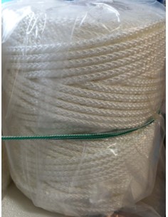 CUERDA CORDEL GRANITO NYLON TRENZADO BLANCA DE 8 ALTA CALIDAD 200METROS Especial toldos y carpas