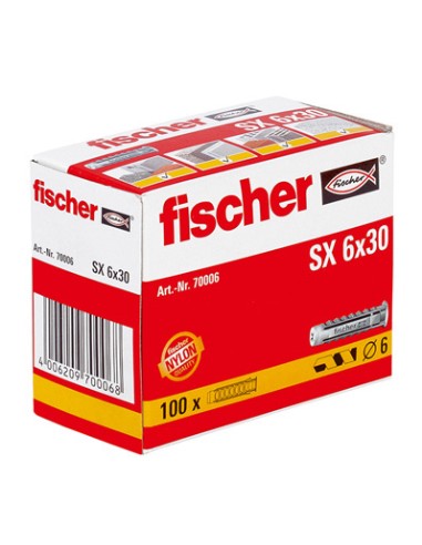 TACO FISCHER *SX* 6MM (CAJA 100 unid.)