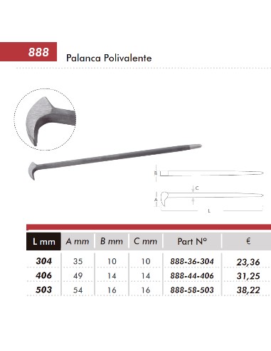 Palanca Polivalente 44X406 mm