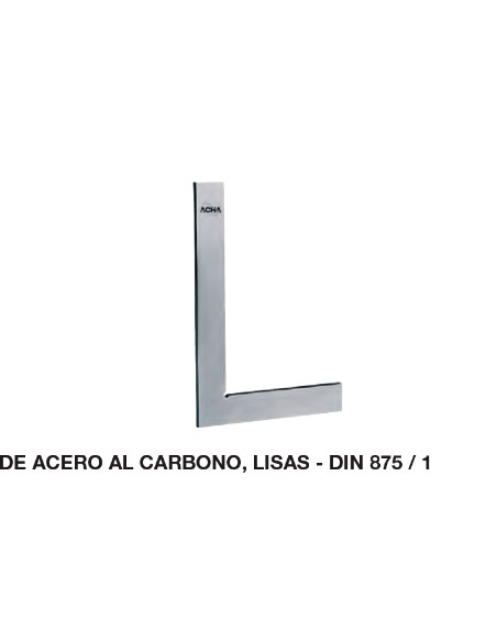Escuadra DIN 875/1 de acero al carbono, lisa 200 x 130mm