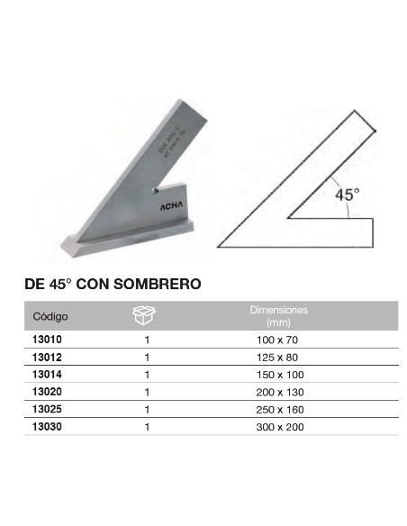 Escuadra Inox. de 45