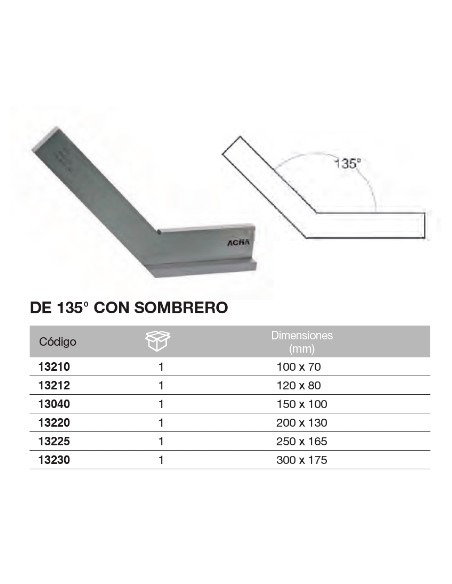 Escuadra Inox. de 135