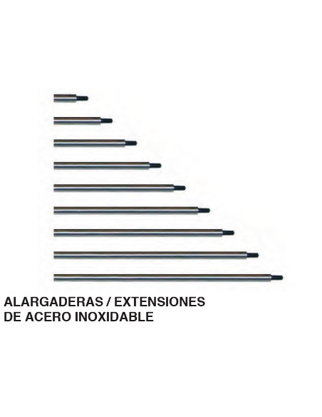 Alargaderas / Extensiones de acero inox. 10mm